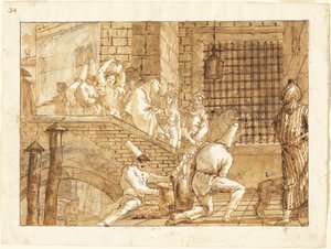 La visita in prigione da Giovanni Domenico Tiepolo