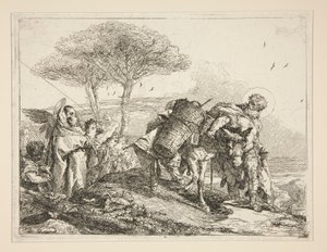 La Vergine con il Bambino, dalla serie Idee pittoresche sopra la fuga in Egitto da Giovanni Domenico Tiepolo