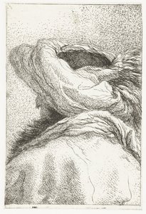 Uomo turco con testa girata con turbante da Giovanni Domenico Tiepolo