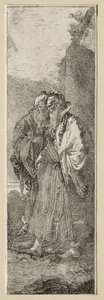 Due vecchi in un paesaggio da Giovanni Domenico Tiepolo