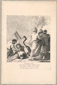 Via Crucis - Stazione VII, Cade Sotto la Croce per la Seconda Volta da Giovanni Domenico Tiepolo