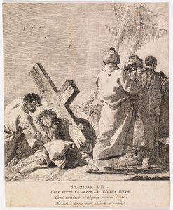 Via crucis - Stazione VII. Gesù cade per la seconda volta da Giovanni Domenico Tiepolo