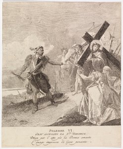 Via crucis - Stazione VI. Veronica asciuga il volto di Gesù da Giovanni Domenico Tiepolo
