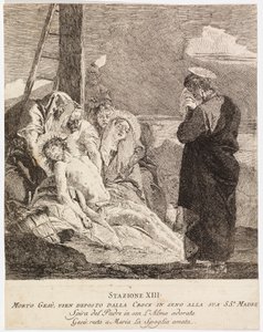 Via crucis - Stazione XIII. Gesù viene deposto dalla croce da Giovanni Domenico Tiepolo
