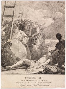 Via crucis - Stazione XI. Gesù è inchiodato alla croce da Giovanni Domenico Tiepolo