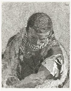 Ragazzo nero con testa china da Giovanni Domenico Tiepolo