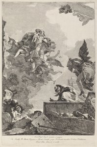 La Madonna del Carmelo appare a San Simone Stock da Giovanni Domenico Tiepolo after Giovanni Battista Tiepolo