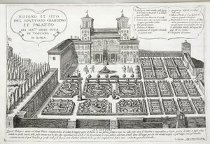 Veduta dei giardini e del palazzo del Granduca di Toscana, Roma da Giovanni Domenico de