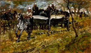 Manovra di artiglieria da Giovanni Fattori