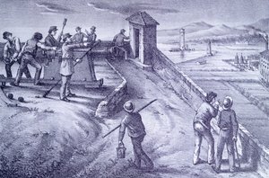 Difesa di Livorno dal Forte San Pietro da Giovanni Fattori