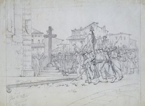 Ingresso delle truppe francesi a Livorno da Giovanni Fattori