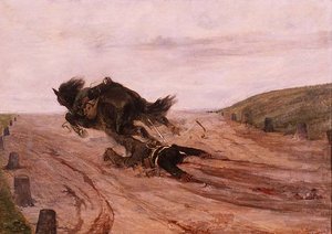Uomo catturato da una staffa da Giovanni Fattori
