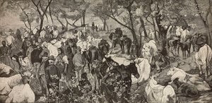 Mercato negli Appennini toscani da Giovanni Fattori