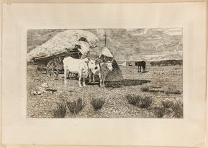 Buoi e carro (Maremma) da Giovanni Fattori