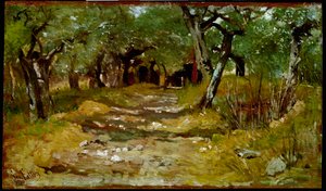 Il sentiero tra gli ulivi Dipinto di Giovanni Fattori (1825-1908) 1890-1900 Firenze, Galleria d