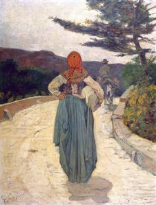 La strada bianca da Giovanni Fattori