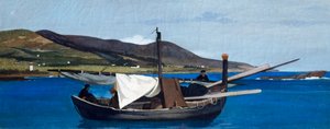 Punta del Romito con barca e pescatori da Giovanni Fattori