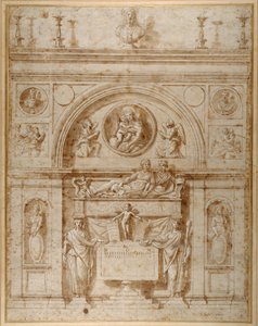 Progetto per una tomba murale in stile etrusco da Giovanni Francesco (c.1488 1528) Penni