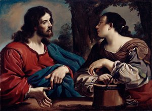 Cristo e la donna di Samaria, c.1620 da Giovanni Francesco Barbieri