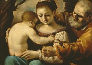 Sacra Famiglia da Giovanni Francesco Barbieri