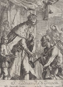 San Luigi che dà elemosina ai poveri, 1735 da Giovanni Francesco Braccioli