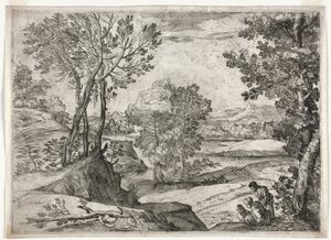 Paesaggio con Famiglia da Giovanni Francesco Grimaldi