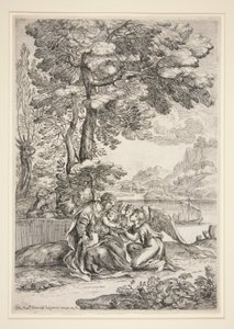 Riposo durante la Fuga in Egitto da Giovanni Francesco Grimaldi