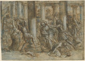 Il massacro degli innocenti da Giovanni Francesco Romanelli