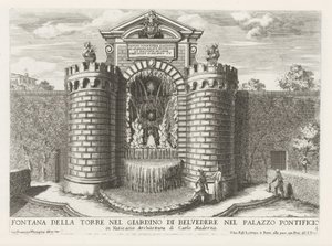 Fontana nei giardini vaticani da Giovanni Francesco Venturini