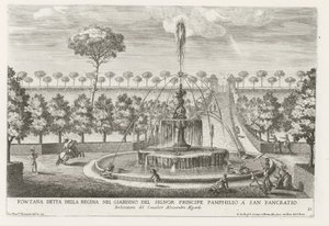 Fontana nei giardini di Villa Doria Pamphilj a Roma