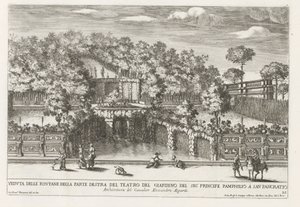 Fontana nei giardini di Villa Doria Pamphilj a Roma da Giovanni Francesco Venturini