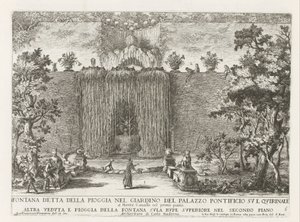Fontana nei giardini del Palazzo del Quirinale a Roma