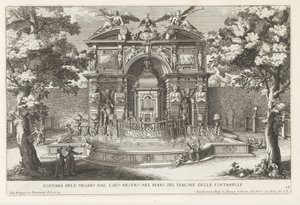Fontana con organo idraulico nei giardini di Villa d