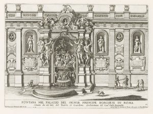 Ninfeo nel cortile di Palazzo Borghese a Roma da Giovanni Francesco Venturini