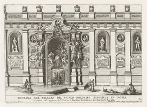 Ninfeo nel cortile di Palazzo Borghese a Roma (Le fontane nei palazzi e nei giardini di Roma) da Giovanni Francesco Venturini