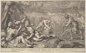 Mietitori di grano, 1704 da Giovanni Girolamo Frezza
