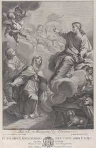 Santa Margherita di Cortona, in Ginocchio Davanti a Cristo, dopo Pietro Andrea Pucciardi