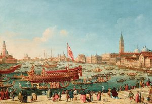 Il Doge sul Bucintoro vicino alla Riva di Sant