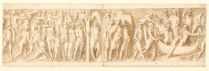 32 copie della colonna di Marco Aurelio, Piazza Colonna a Roma da Giovanni Guerra