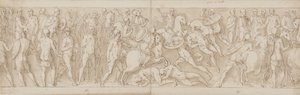 32 Copie dalla Colonna di Marco Aurelio, Piazza Colonna a Roma da Giovanni Guerra