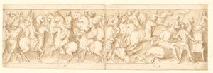 32 copie della colonna di Marco Aurelio, Piazza Colonna a Roma da Giovanni Guerra