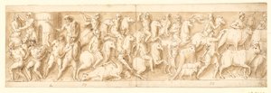 Un insediamento tedesco viene distrutto (fine del LXXI); i tedeschi in fuga sono inseguiti (LXXII); donne (non raffigurate da Guerra) e animali vengono portati via (LXXIII)