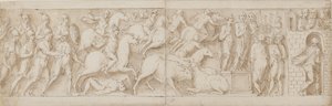 Arcieri romani(?), assalto romano (XCIX); Marco Aurelio che si rivolge alle sue guardie (C); Marco Aurelio riceve un avvertimento (CI)