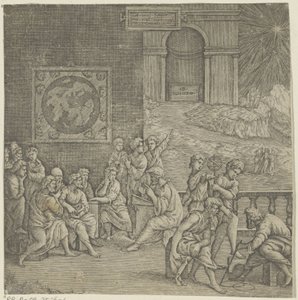Scuola di un filosofo da Giovanni Jacopo Caraglio (attributed to)