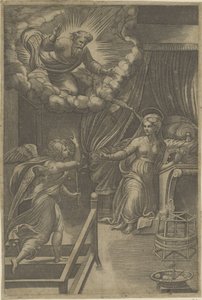 Annunciazione con Dio Padre da Giovanni Jacopo Caraglio