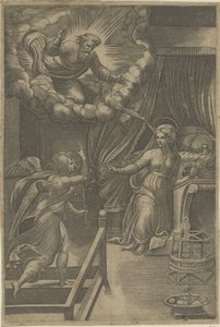 Annunciazione con Dio Padre da Giovanni Jacopo Caraglio