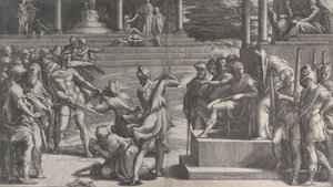Il martirio di San Paolo e la condanna di San Pietro da Giovanni Jacopo Caraglio