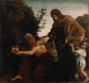 Elia riceve il pane dalla vedova di Zarepta