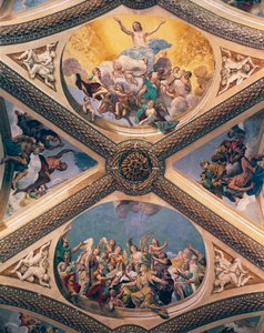 Gloria di Cristo, affresco, di Giovanni Lanfranco, volta della Certosa di San Martino, Napoli da Giovanni Lanfranco