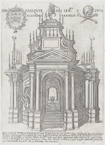 Catafalco per il Duca Alessandro Farnese, 1593 da Giovanni Maggi